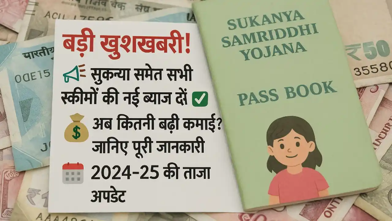 बड़ी खुशखबरी! Sukanya Samriddhi Yojana समेत छोटी बचत योजनाओं की नई ब्याज दरें घोषित